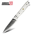 Amber Wholesale 3.5 Inch Damascus Steel Kitchen Paring Knives Kitchen Utility Vegetable Knife for Kitchen