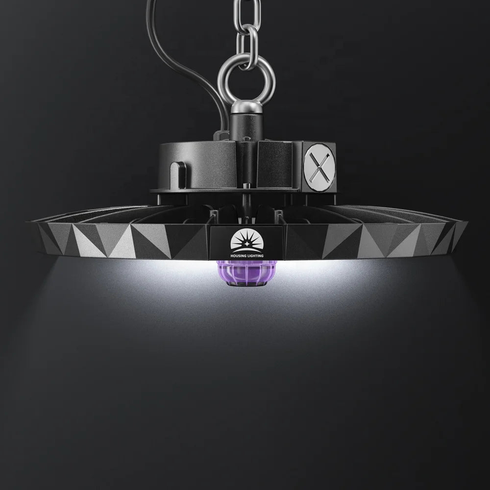 Low-glare Honeycomb Cover LED Light High Bay Light 100w 150w 200w 240w CE RoHS IK08 IP65 Warehouse Lighting UFO