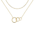Wholesale Multilayers Stainless Steel Link Circle Necklace