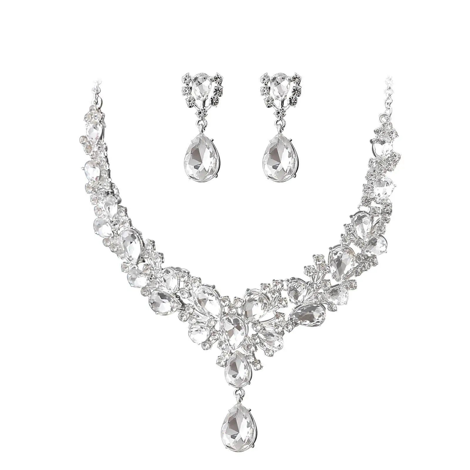 Vintage Bridal Necklace Set for Wedding Party & Engagement-Zinc Alloy Jewelry