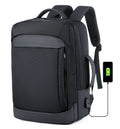 Laptop Backpack Oxford Large Capacity 15.6 Inch Black Waterproof Custom Logo Travel Business Expandable Bagpack