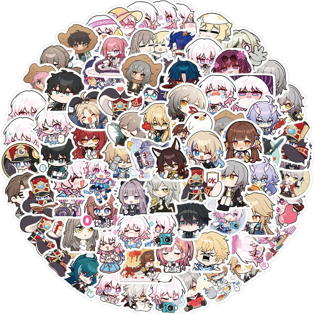 80PCS Popular Cool Adventure Game Q Version Honkai Star Rail Sticker