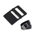 Custom 1.5 Inch Squared Design Logo Black Adjustable Metal Belt for Buckle