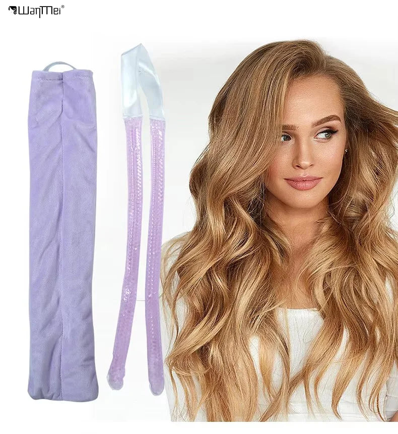Wanmei Custom Magic Satin Heatless Curling Set for Hair Rollers or Curling Rod Hair Wrap Gel Curler Microwave Curls Band