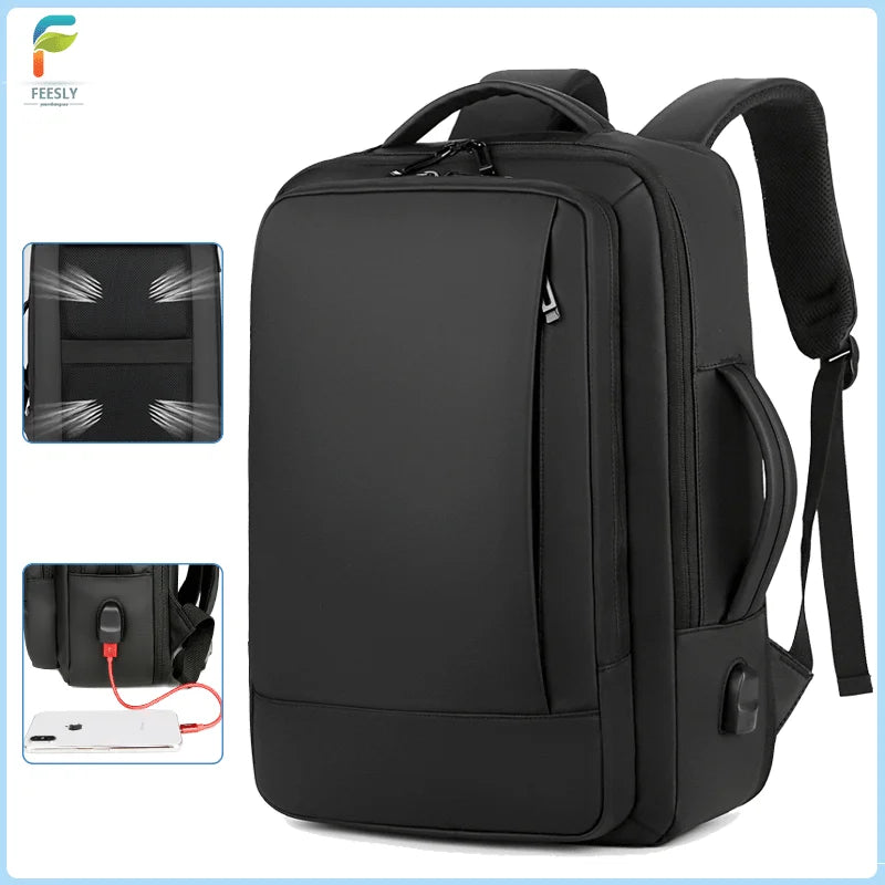 Custom logo Laptop Backpack Large Capacity Fashion Backpack Office Waterproof Usb Charging Port Quality Bag