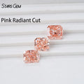 Radiant Cut Pink Color Lab Created Diamond Hpht 1CT  Loose Lab Grown Diamond