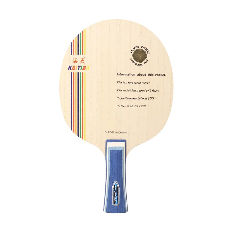 Haitian 7 Ply Pure Wood Pingpong Paddle Custom logo Good Control Table Tennis Bat