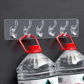 Multifunctional 6cm Punch-free Non-marking Stickers Transparent Hanger Hook Self Adhesive Wall Hook Nordic
