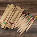 Good Quality Eco Friendly Disposable Packing Colorful Charcoal Soft Bristle Wooden Toothbrush for Adults