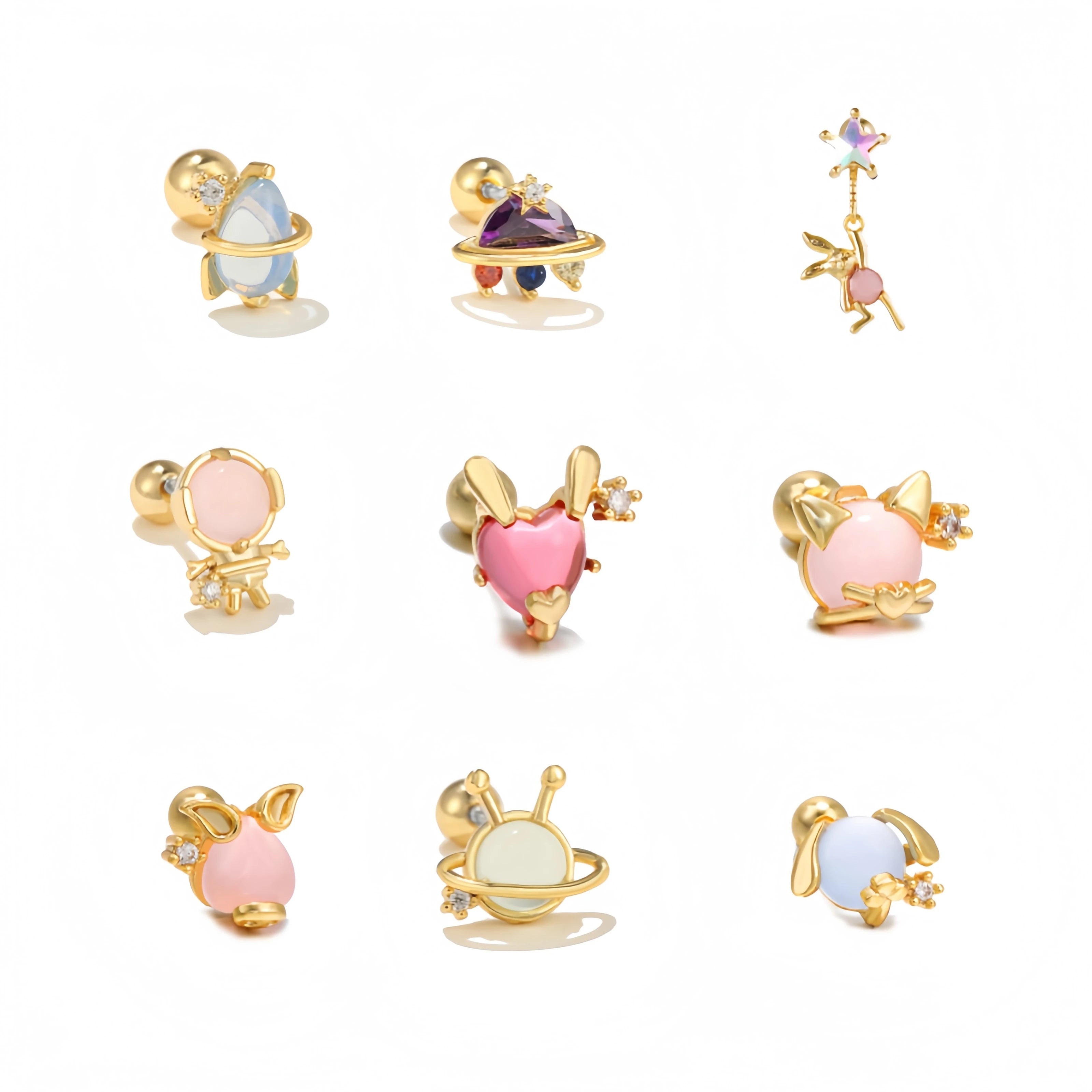 Zuola Pink Gemstone 5A Zircon Stud Earrings Fine Piercing Jewelry for Women  Wholesaler Crystal Ear Accessories for Daily Wear