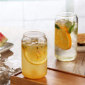 400ml 500ml Beer Souvenirs Tumbler Can Shaped Pint Glasses Beer Glass Mug Custom logo Beer Can Glass Cup with Bamboo Lid Straw