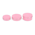 Pink Aluminum Screw Top Tin Can Cosmetic Container for Skin Care Travel Storage Tin Jar for Lip Balm Salve Spice Craft Storage
