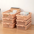 8 Sizes Plastic Kitchen Fruit Vegetable Drain Storage Basket Organizer Daily Sundries Plastic Storage Basket With Handle