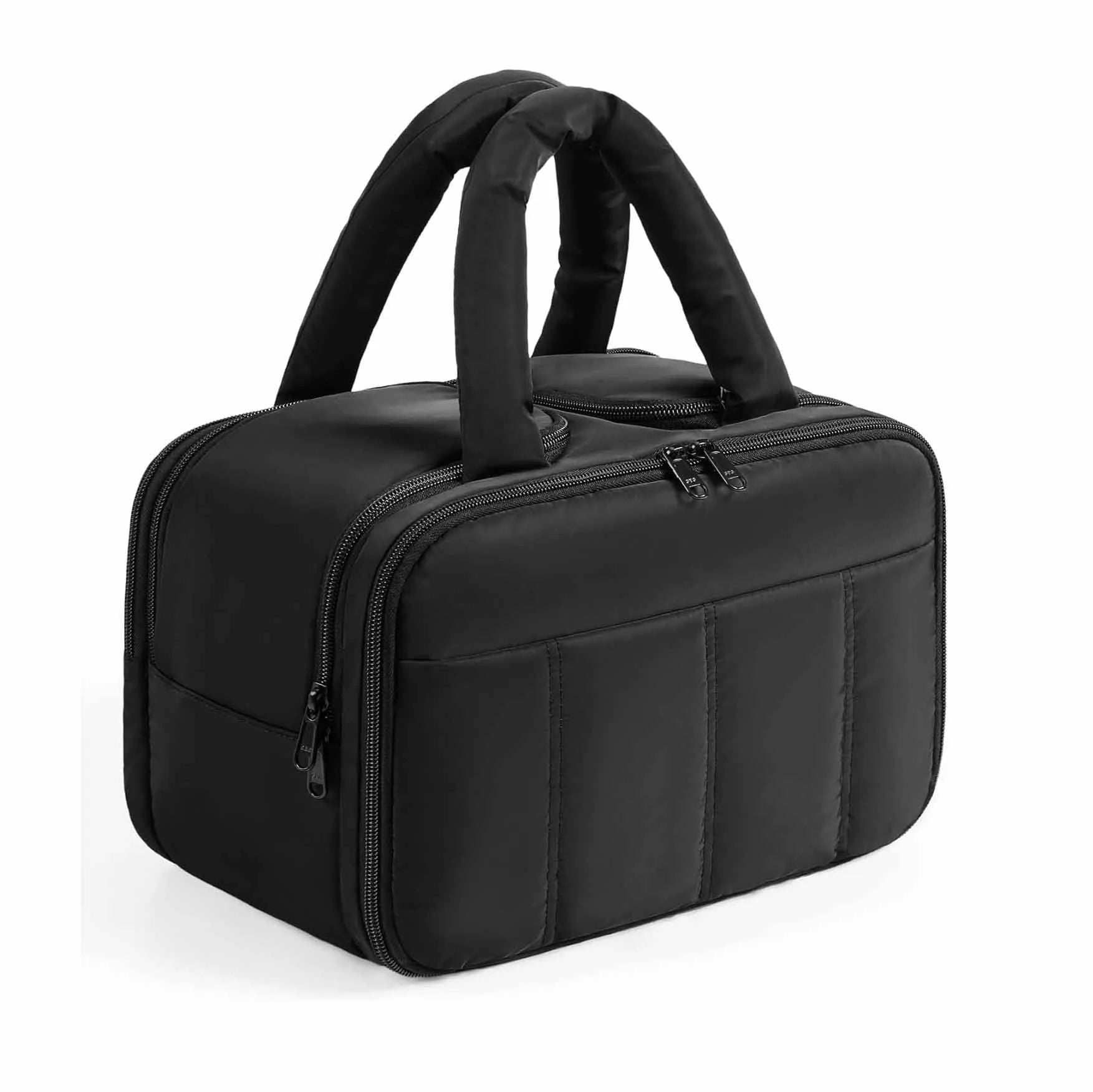 New Style Fashion Ladies Toiletry Washing Bag Quilted Cotton Puffed Makeup Skincare Storage Bag for Travel