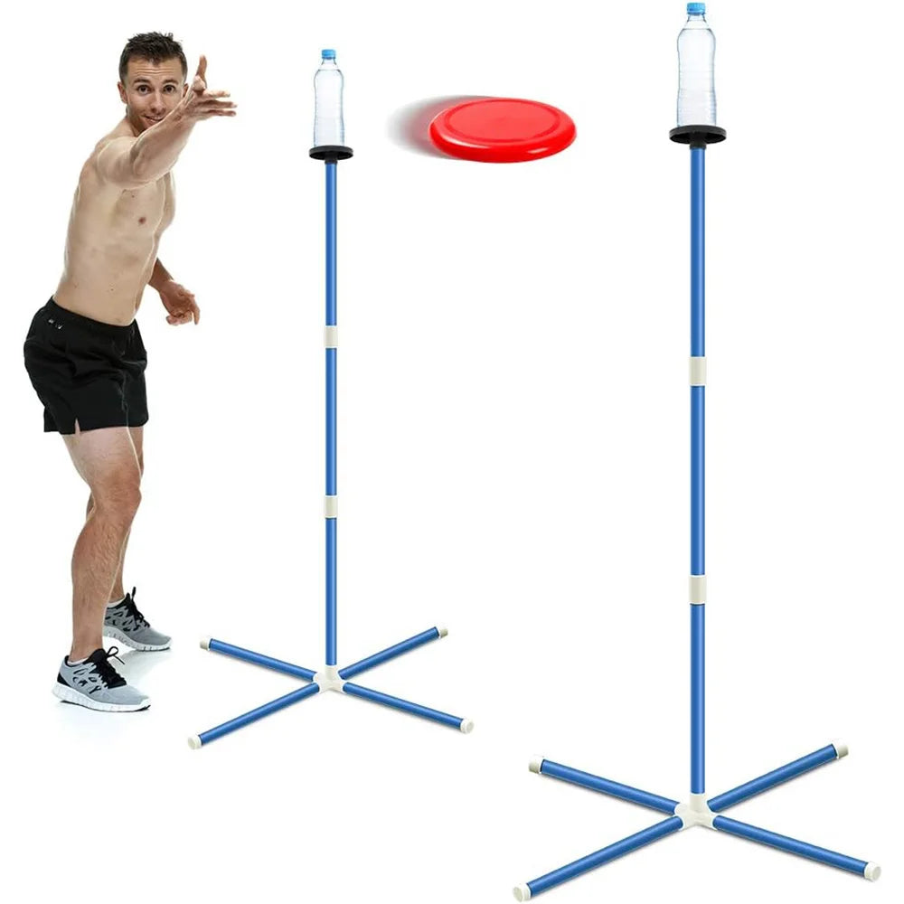 Outdoor Flying Disc Throwing Toss Target Yard Games Plastic Bottle Disc Beersbee Toys Structures Set for Outdoor Sports