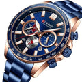CURREN 8418 Man WristWatch Waterproof Chronograph Men Watch Green Top New Luxury Stainless Steel Sport Male Clock Wrist Watches