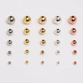 Glossy 4mm 14k 18k Gold Color-Preserving Brass Spacer Beads 4 Colors of Loose Beads for DIY Jewelry Metal Beads