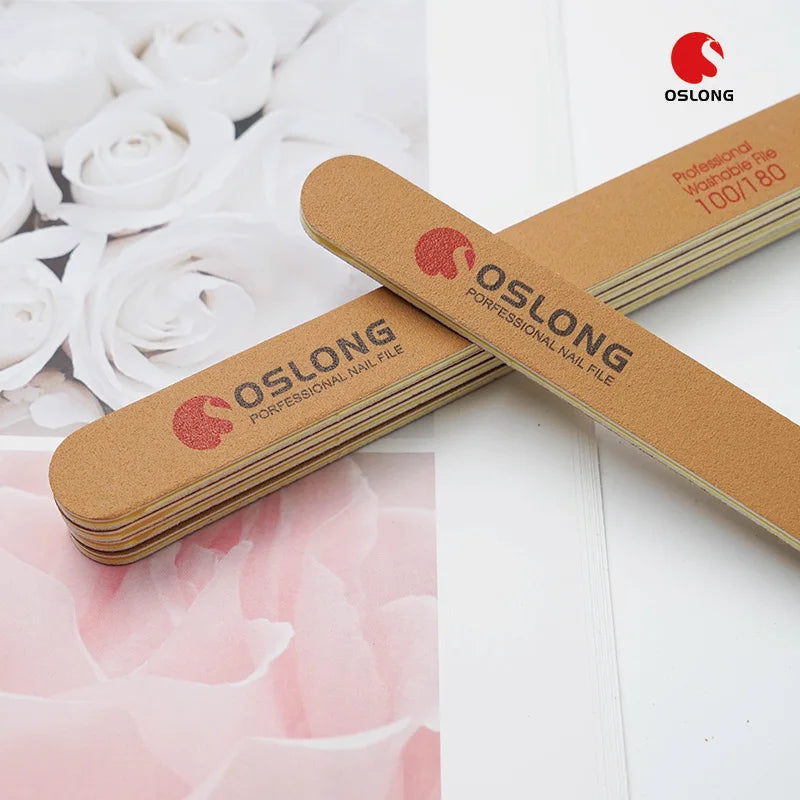 Custom Shape Double Sided Durable 80 100 180 Grits Gold Manicure Nail Files