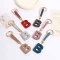 Colorful Full Rhinestone B Letter Pendant Keychains Initial B Letter Keychains for Car Key Bag Hanging Headphone Gift