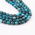 Wholesale High Quality Natural Stone 4/6/8/10mm Ocean Apatite Stone Loose Round Beads for Jewelry Making