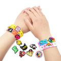 Custom Charm Bracelets Multicolor Soft Rubber Silicone Wristband Bracelet for Shoes Charms Children Adjustable Bracelets