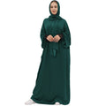 2023 Modest Abaya Traditional Muslim Clothing Hoodie Prayer Robe Islamic Clothing One Piece Jilbab Attached Matching Hijab