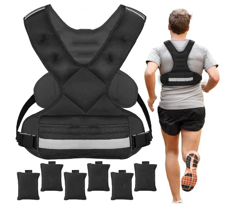 Wholesale 20Kg  Fitness Gym Weight Loading Vests Reflective Workout Weighted for Vest