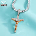 Iced Out Jesus Cross Pendant Jewelry Hot Selling Zircon Cross Pendant Fashion Simple Cross Pendant Necklace Jewelry