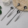 Long Handle Flower Shape Tea Spoon Stainless Steel Dessert Coffee Stirring Spoon