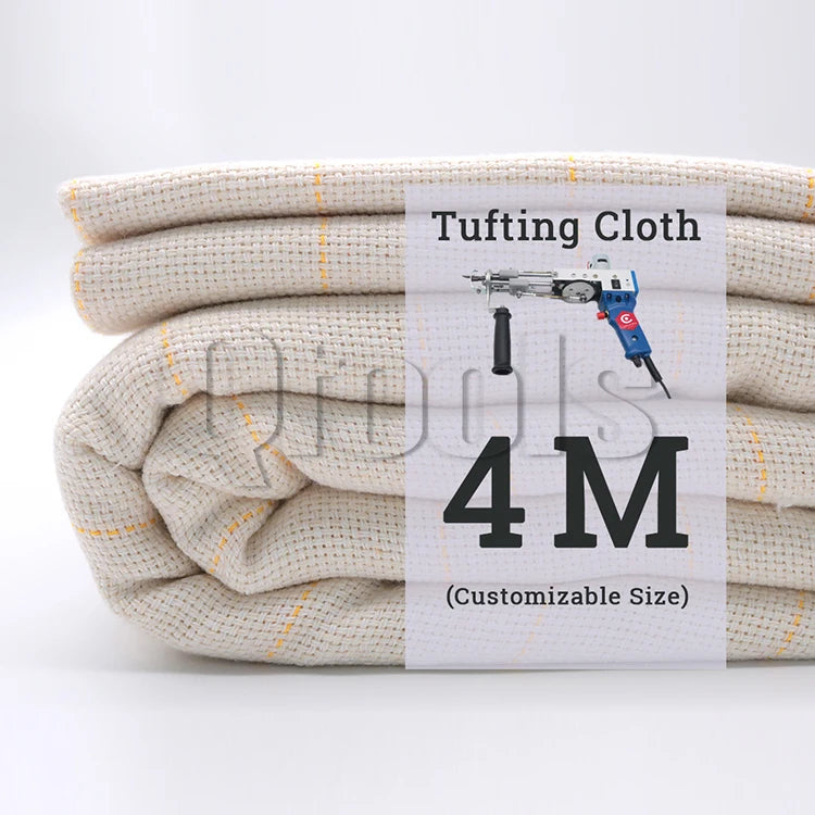 4m Embroidery Roll Polyester and Cotton Carpet Backing Tufting Fabric Primary Monks Tufting Cloth for Tufting Gun