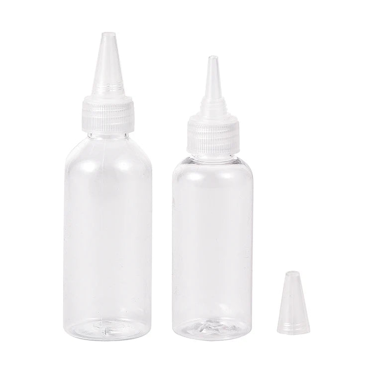 Hot Selling Boston Round Refillable Plastic Sauce Bottle Pump Sprayer Screen Printed Custom Color Twist Top Cap for Food Use