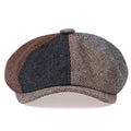 New Splicing Beret Hat for Men Spring Autumn British Classic Retro Hat Art Casual Fashion Newsboy Caps for Men