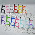 EDC Personalized Multi Function Contactless Safety Tool Hand Free Key Tool No Touch Door Opener Bottle Opener Metal Keychain
