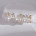 SP Good Quality 925 Silver Needle Korean Stud Round White Highlight Pearl Earrings