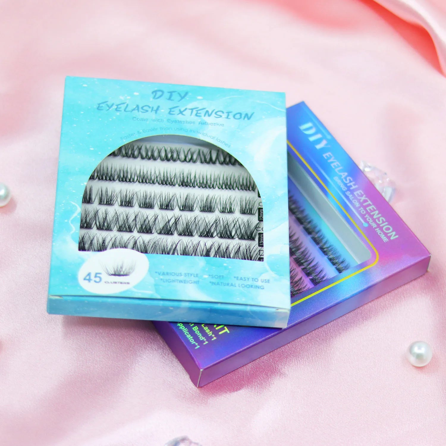 Private Label Lasting 7-10 Days Diy Lash Bond and Sealer C D Curl Cluster Segment Eyelash Pre Cut Mink Diy Lash Extension Kit