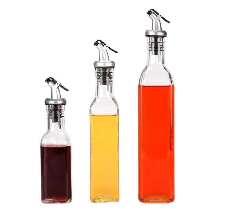 5oz 8oz 17oz Customizable Kitchen Cooking Bottle Leak-proof Glass Olive Oil Bottle with Dispenser