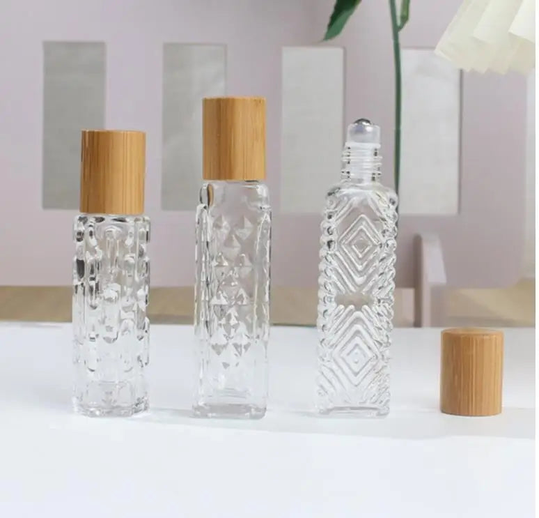 Wholesale NEW ARRIVAL Matte Gold Cap 10ml Color Essential Oil Matte Colored Roller Glass Bottles