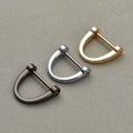 Keyrings Bulk D-ring Clasp Buckle Keychain Ring Hook Screw Pin Joint Connecter Bag Strap Leathercraft Parts with Screw Shackle