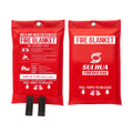 Perfect Gift for Family 1m CE/EN1869 Certified 550Â°C Fire Blanket for Holidays Sale on Now