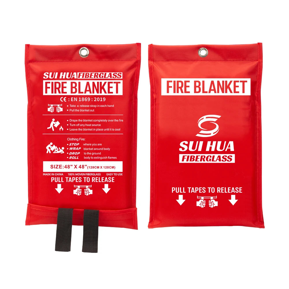 Perfect Gift for Family 1m CE/EN1869 Certified 550Â°C Fire Blanket for Holidays Sale on Now