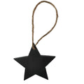 Wholesale Black Handing Engraved Five-pointed Star Decoration Christmas Slate Garden Ornaments