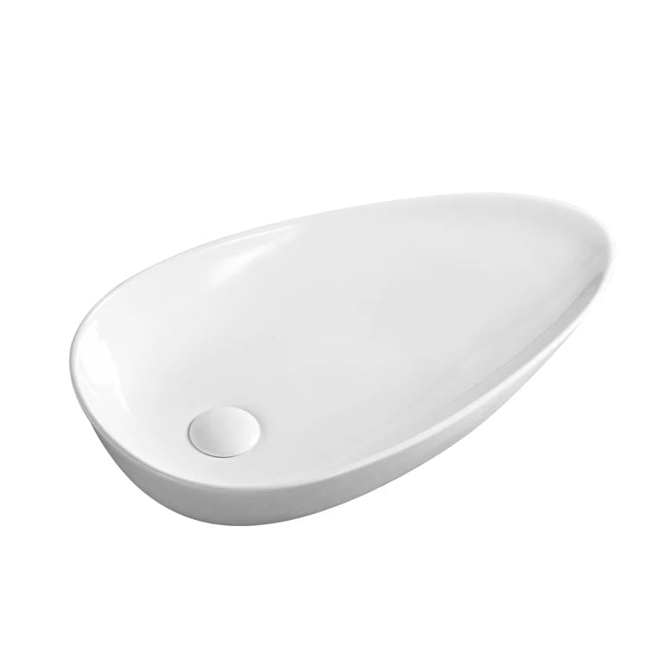 OEM ODM Design Egg Shape Ceramic Art Wash Basin Bathroom Countertop Vessel Sinks