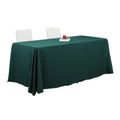 Heavy Fabric Emerald Green Rectangular Table Cloth for 6 Foot Table