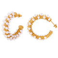 European and American Elegant and Personalized Earrings Niche High Gloss Shell Pearls C- Shaped Earrings