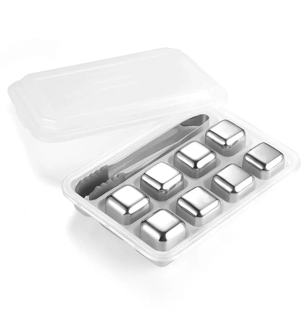 Bar Accessories Reusable Chilling Whiskey Stones Gift Set Stainless Steel 304 Ice Cube