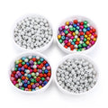 6/8/10/12mm Shining Mixed 3D Illusion Miracle Dream Acrylic Round Spacer Beads Charms Pick Size for Jewelry Making Z6