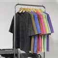 Custom Logo Acid Wash Dtg Print T-shirt Oversized T-shirts Blank Plain Tshirt Cotton Streetwear Stone Washed Vintage T-Shirt
