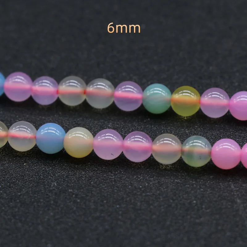 HZ New Natural Morgan Agate Jewelry Beads 6mm Aquamarine Gemstone Sphere Ball Pendant for Sale