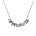 S925 Sterling Silver Moissanite Necklace Classic Style With Advanced Temperament Silver Plated for Gift