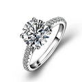 Starsgem Free Shipping 14/18k White/yellow/rose Gold Moissanite Engagement Ring